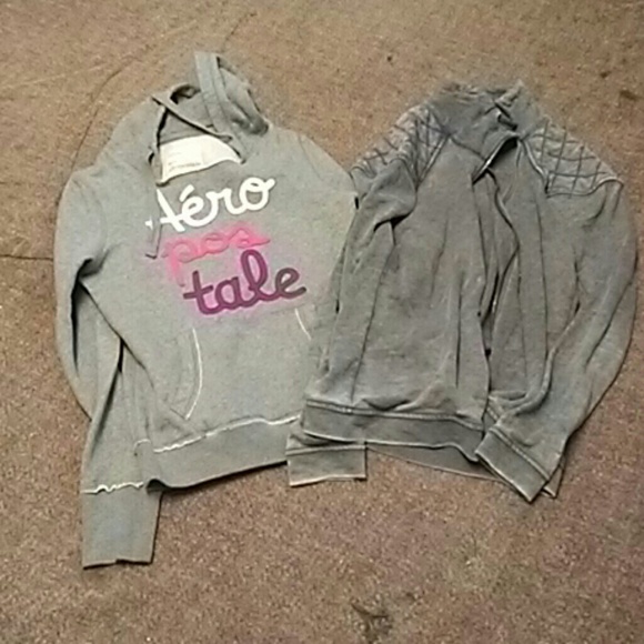 1 hoodie by aero and 1 jacket by converse take bot - Picture 1 of 3